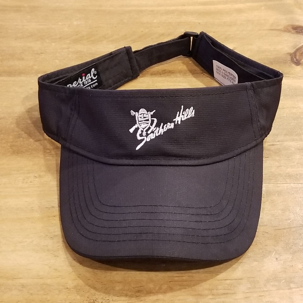 Southern Hills Golf Visor Hat Strap Back Imperial Tulsa Course Black One Size